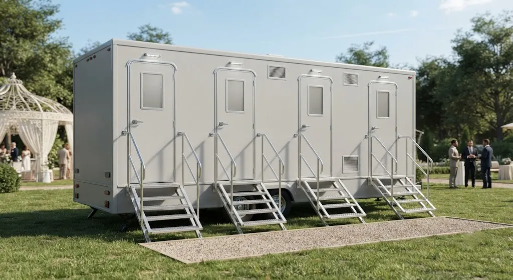 4 Stall Restroom Trailer in Akron, OH